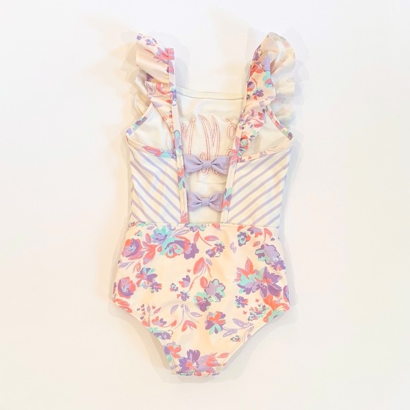 Ruffle Butts 5T Monogrammed Swimsuit - Picture 2 of 6